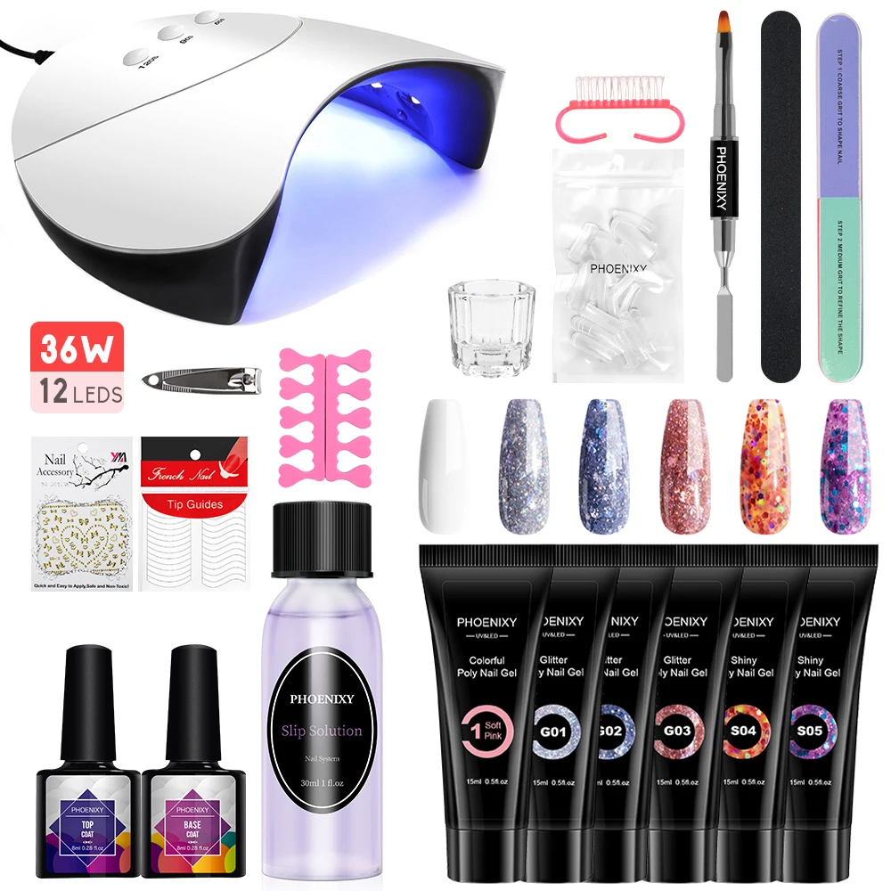 Manicure Set Nail Extensions Quick Poly Nail Gels Soak Off Gel Nail Polish Set 36W UV LED Lamp Dryer Full UV Gel Manicure Kit
Manicure Set Nail Extensions Quick Poly Nail Gels Soak Off Gel Nail Polish Set 36W UV LED Lamp Dryer Full UV Gel Manicure Kit