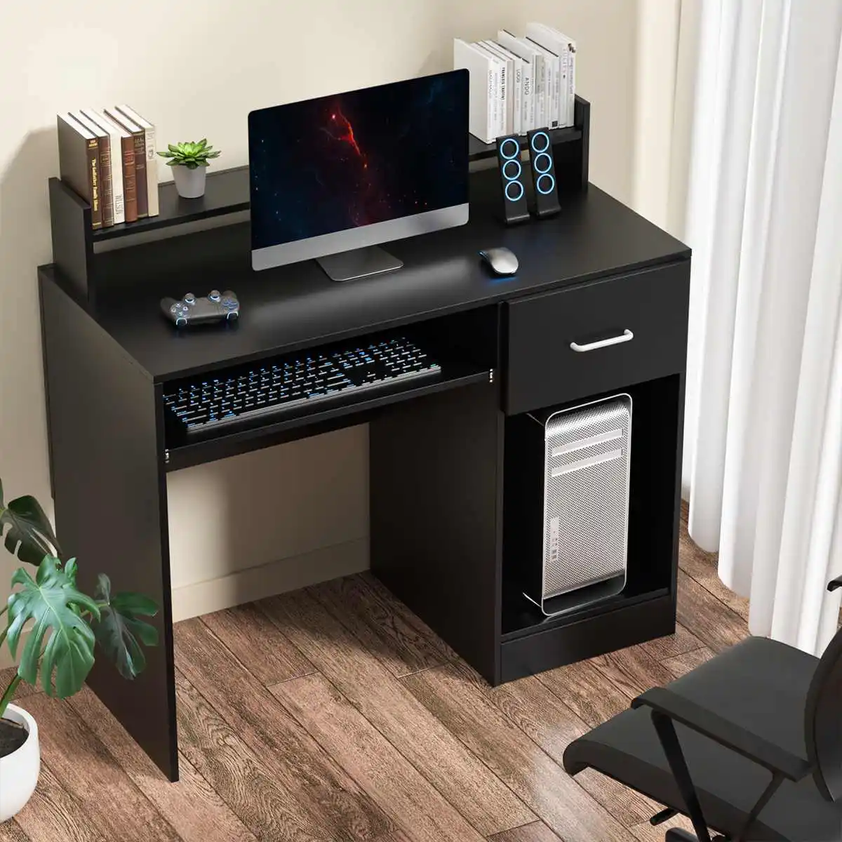 Desktop Computer Desk Table With Bookshelf Workstation Study Writing Desk Computer Tables Laptop PC Furniture for Bedroom
Desktop Computer Desk Table With Bookshelf Workstation Study Writing Desk Computer Tables Laptop PC Furniture for Bedroom