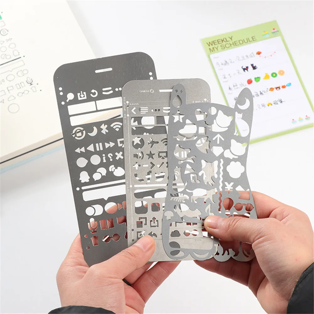 1x Stainless Steel Stencil Ruler for DIY Scrapbooking Painting Decor Stamping Paper Card Drawing Template Craft Multifunctional
1x Stainless Steel Stencil Ruler for DIY Scrapbooking Painting Decor Stamping Paper Card Drawing Template Craft Multifunctional