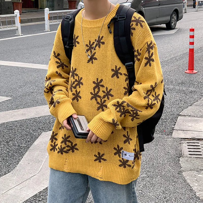 ZAZOMDE Snowflake Men Round-collar Knitted Sweaters Retro Knit Japanese Men Clothing Vintage Sweater Patch Pullover Men Sweater
ZAZOMDE Snowflake Men Round-collar Knitted Sweaters Retro Knit Japanese Men Clothing Vintage Sweater Patch Pullover Men Sweater