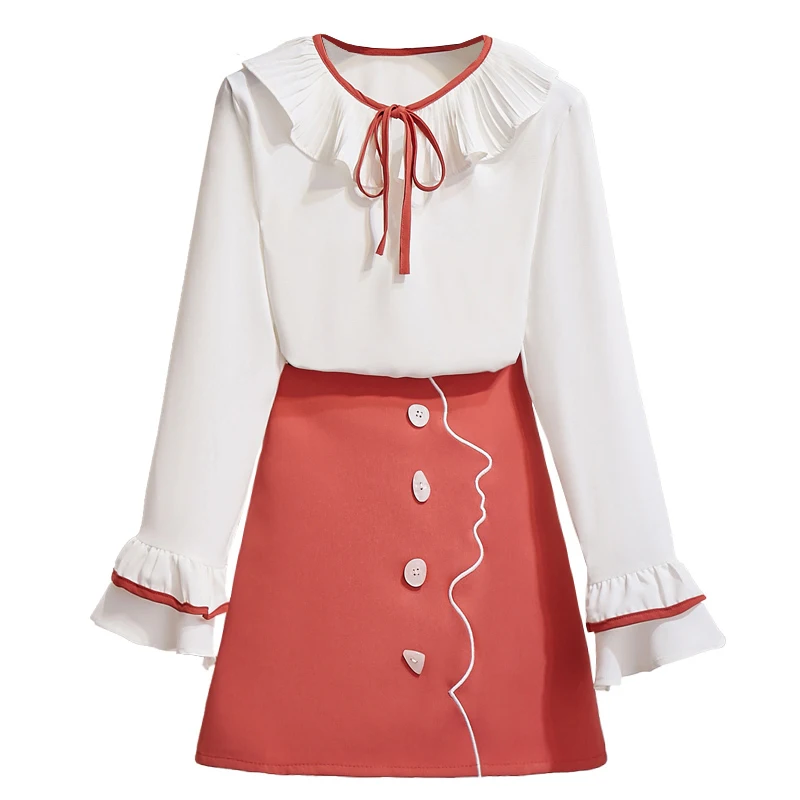 Women Autumn Suit 2020 New Korean Shirts Temperament Fashion Chiffon Jacket Skirt Two-piece Sweety Young Girls Shorts
Women Autumn Suit 2020 New Korean Shirts Temperament Fashion Chiffon Jacket Skirt Two-piece Sweety Young Girls Shorts