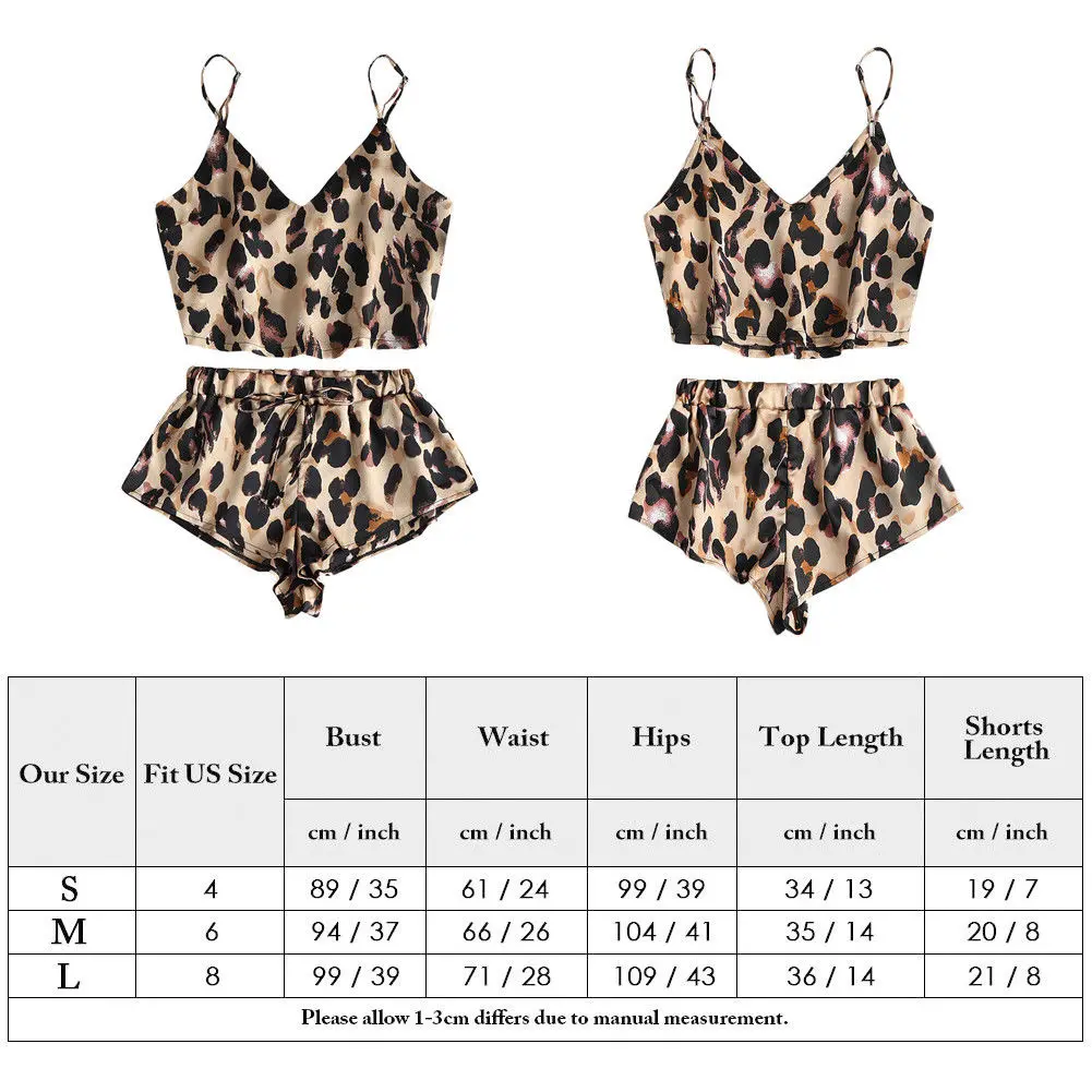 2PCS New Exotic Apparel Trendy Women Satin Nightgown Sleepwear women Sexy leopard Pajamas Sets Lingerie Nightwear
2PCS New Exotic Apparel Trendy Women Satin Nightgown Sleepwear women Sexy leopard Pajamas Sets Lingerie Nightwear