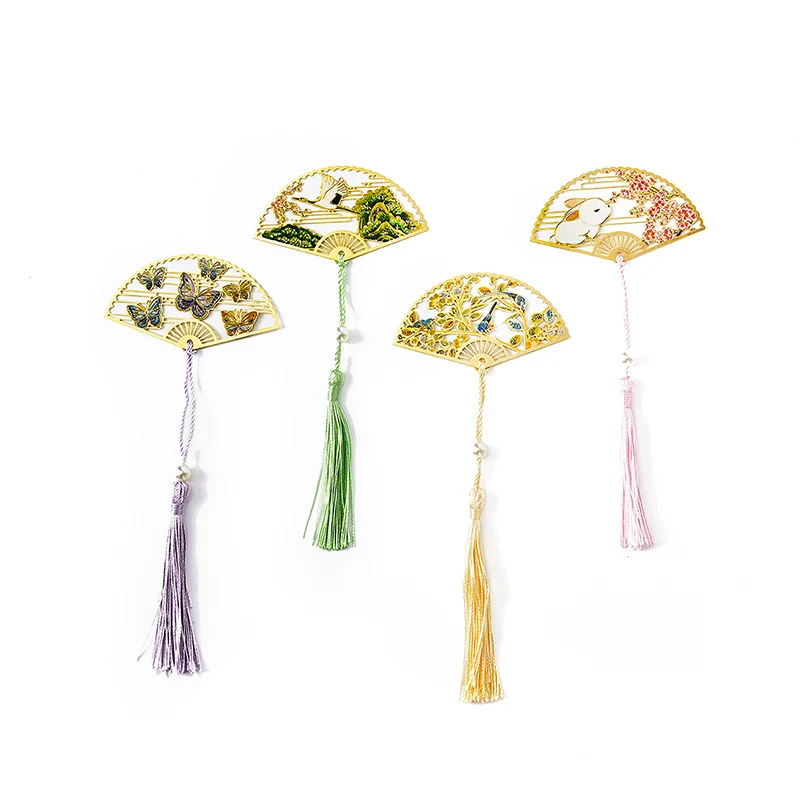 Retro Chinese Style Brass Bookmark Folding Fan Book Clip Pagination Mark Flower Tassel Gifts Stationery Office Supplies
Retro Chinese Style Brass Bookmark Folding Fan Book Clip Pagination Mark Flower Tassel Gifts Stationery Office Supplies
