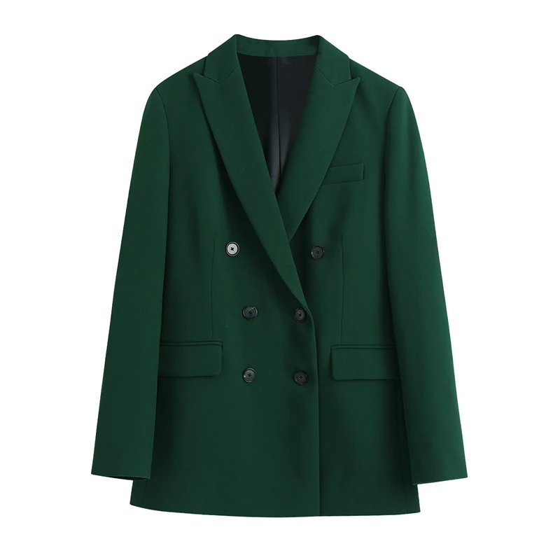 Za Fashion Green Blazer Coat Office Lady Elegant Blazer Chic Tops Vintage Double Breasted Long Sleeve Female Outerwear
Za Fashion Green Blazer Coat Office Lady Elegant Blazer Chic Tops Vintage Double Breasted Long Sleeve Female Outerwear