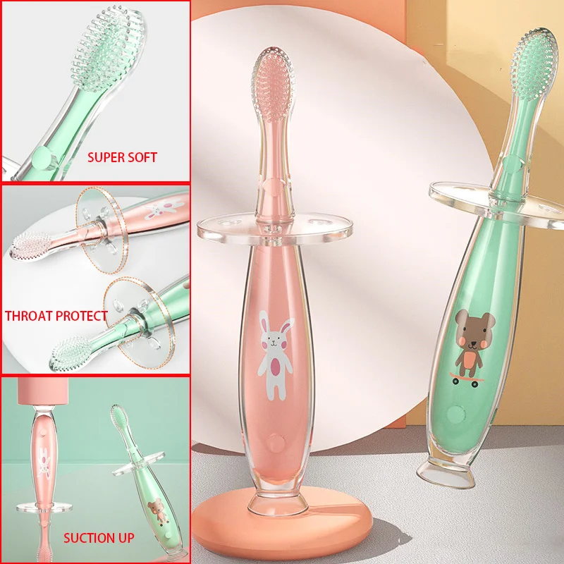 Ultra Silicone Kids Training Toothbrush Baby Toddlers Dental Oral Care Tooth Brush Tools Standable Baby Teeth Cleaning Brush
Ultra Silicone Kids Training Toothbrush Baby Toddlers Dental Oral Care Tooth Brush Tools Standable Baby Teeth Cleaning Brush