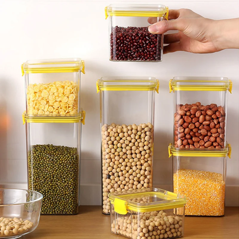 Food Storage Container Plastic Kitchen Refrigerator Noodle Box Multigrain Storage Tank Transparent Sealed Cans Keep Fresh New
Food Storage Container Plastic Kitchen Refrigerator Noodle Box Multigrain Storage Tank Transparent Sealed Cans Keep Fresh New