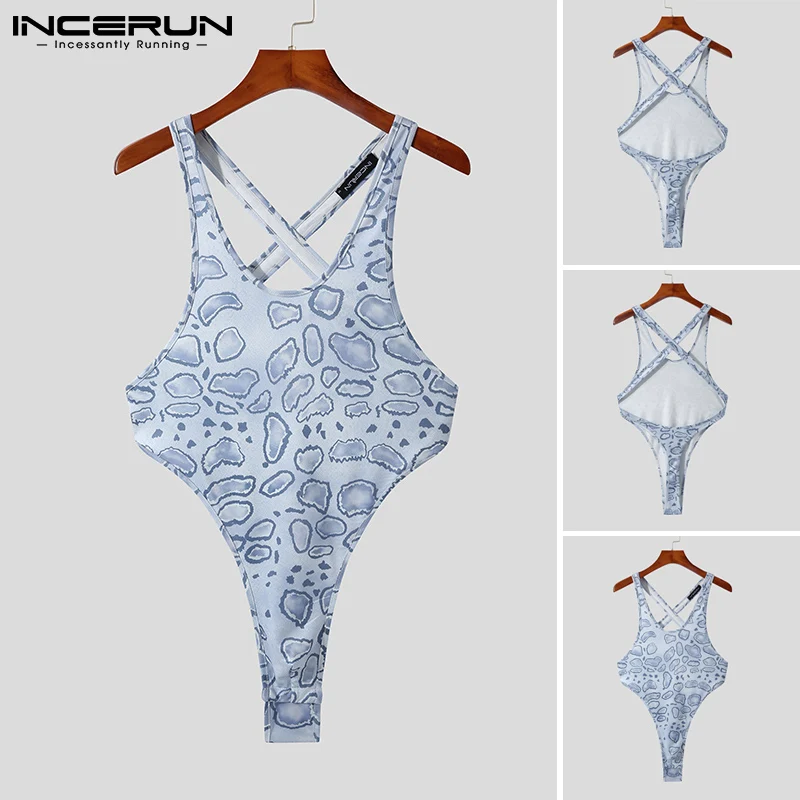 Sexy Leisure Homewear New Men Printing Animal Jumpsuit Male Loungewear Fashion Casual Sleeveless Triangle Bodysuit S-5XL INCERUN
Sexy Leisure Homewear New Men Printing Animal Jumpsuit Male Loungewear Fashion Casual Sleeveless Triangle Bodysuit S-5XL INCERUN