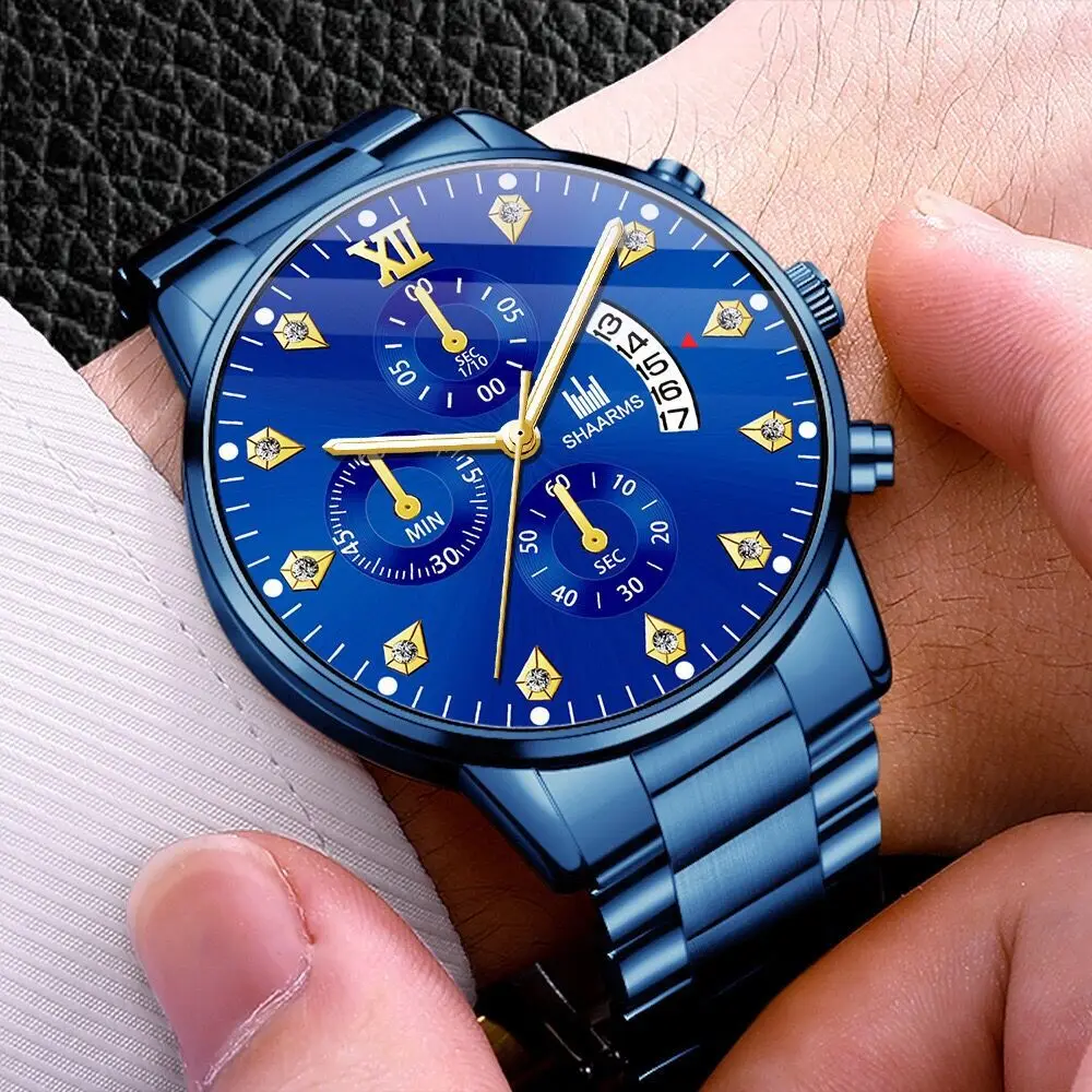 2021 Men Watch Top Brand Luxury Sports Quartz Mens Watches Blue Steel Waterproof Wristwatch Men Relogio Masculino
2021 Men Watch Top Brand Luxury Sports Quartz Mens Watches Blue Steel Waterproof Wristwatch Men Relogio Masculino