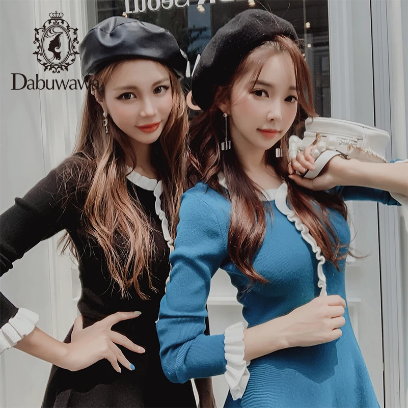 Dabuwawa O-Neck Knitted Dress Women Flare Sleeve Patchwork Ruffled Midi Dress Elegant Slim Party Dress Vestidos DN1DDR019
Dabuwawa O-Neck Knitted Dress Women Flare Sleeve Patchwork Ruffled Midi Dress Elegant Slim Party Dress Vestidos DN1DDR019