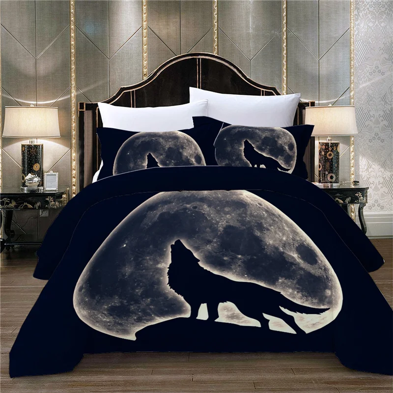 3D Duvet Cover Set Black Moon Wolf Single Double Bedding Set Twin Full Queen King Size Bedclothes Kid Adult Home Quilt Cover
3D Duvet Cover Set Black Moon Wolf Single Double Bedding Set Twin Full Queen King Size Bedclothes Kid Adult Home Quilt Cover