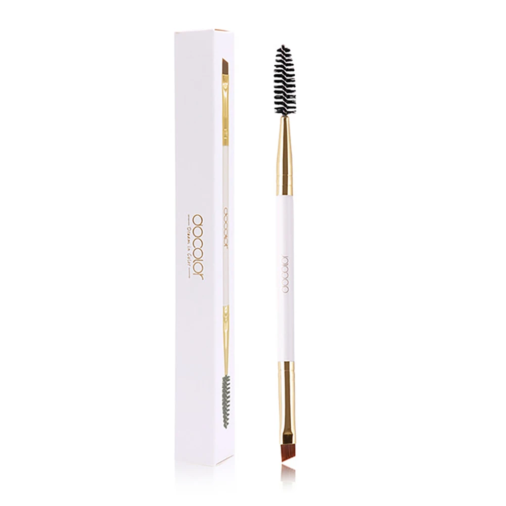 

1PC Duo Eyebrow Brushes Eyelash Brush Comb Premium Angled Mascara Wands Applicator Spoolers Brush Brow Comb Makeup Tools