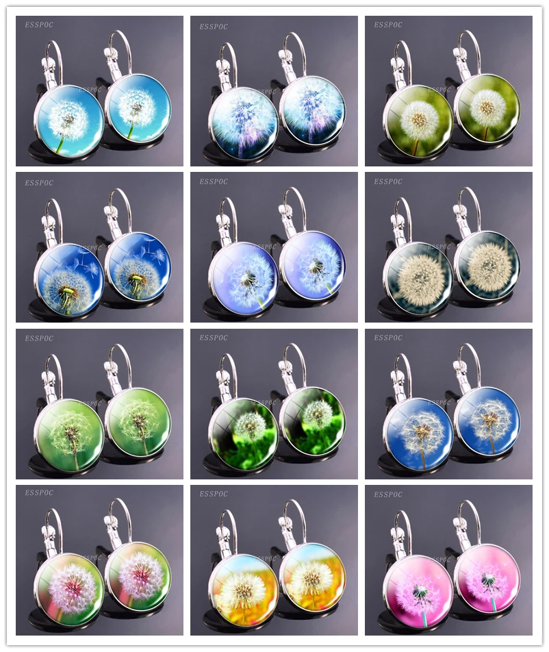 Fashion Dandelion Earrings Simple Style Dandelion Flowers Hook Earing Glass Cabochon Jewelry Earrings Gifts for Women Girl Lover
Fashion Dandelion Earrings Simple Style Dandelion Flowers Hook Earing Glass Cabochon Jewelry Earrings Gifts for Women Girl Lover