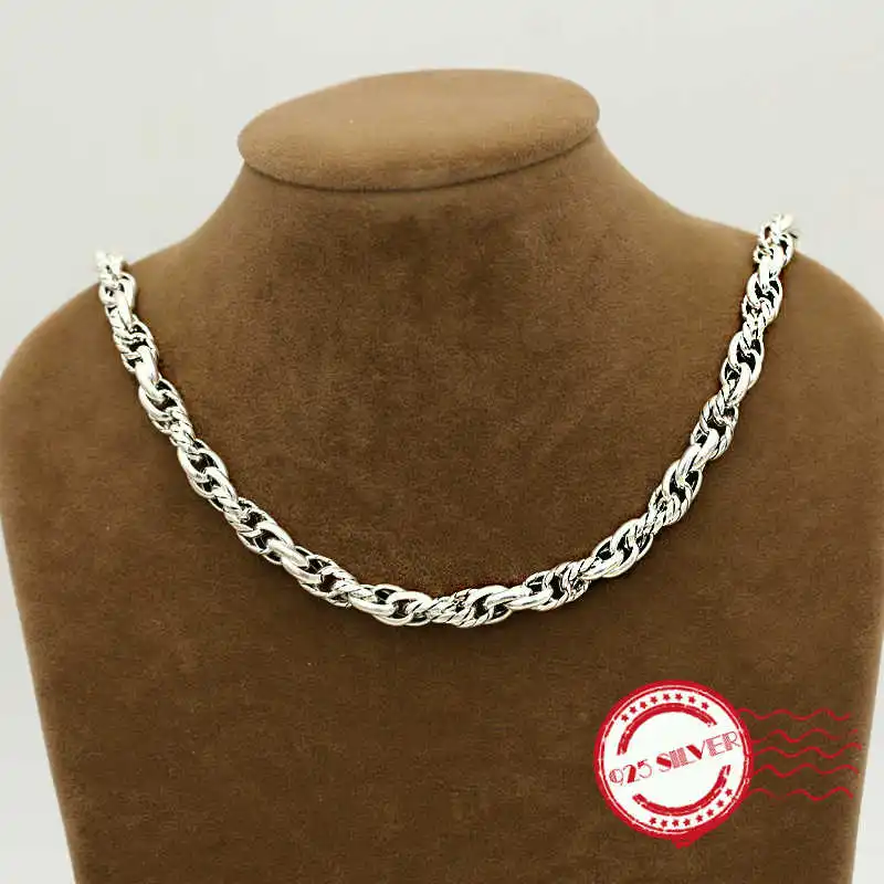 S925 sterling silver men's necklace personality fashion classic jewelry domineering rope punk style chain 2018 new gift to send
S925 sterling silver men's necklace personality fashion classic jewelry domineering rope punk style chain 2018 new gift to send