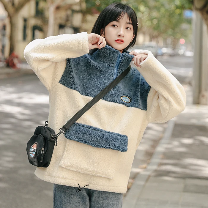 2021 Elegant Lamb Sweater Women Autumn and Winter Warmth Soft Stitching Sweater Women Plush Jacket Pocket Casual Jacket Women
2021 Elegant Lamb Sweater Women Autumn and Winter Warmth Soft Stitching Sweater Women Plush Jacket Pocket Casual Jacket Women