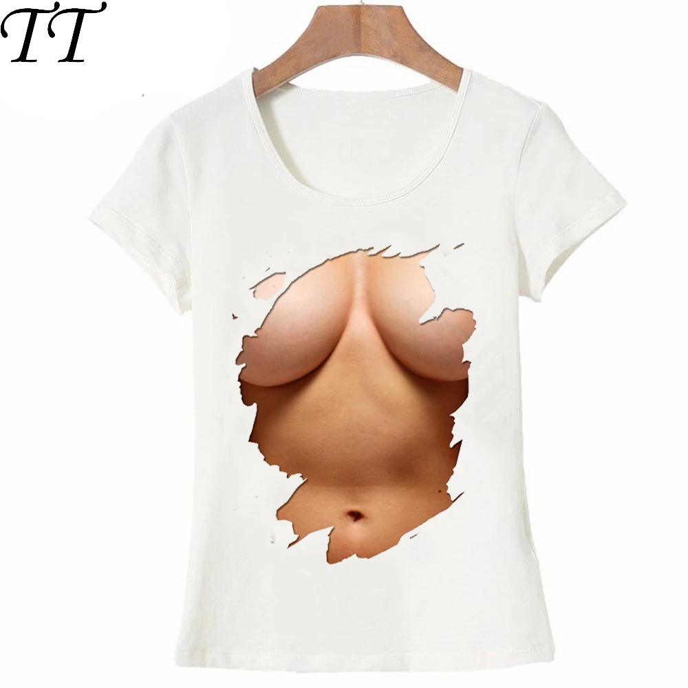 Big Boobs Sexy Stomach Pack Abs Print T Shirt Women's Short Sleeve Summer Creative Pattern Funny Female Modal Tops Novelty Tees
Big Boobs Sexy Stomach Pack Abs Print T Shirt Women's Short Sleeve Summer Creative Pattern Funny Female Modal Tops Novelty Tees