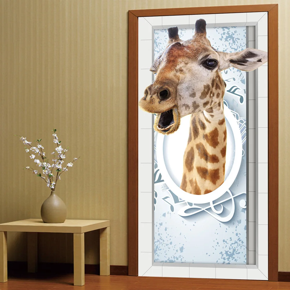 3D Creative Giraffe Animal Door Sticker Self-Adhesive Waterproof Poster Wallpaper Living Room Art Door Poster Home Decor Decal
3D Creative Giraffe Animal Door Sticker Self-Adhesive Waterproof Poster Wallpaper Living Room Art Door Poster Home Decor Decal
