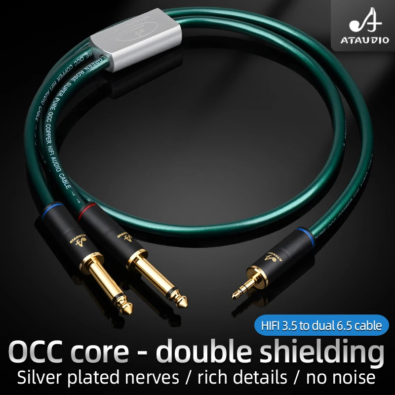 ATAUDIO HIFI 3.5mm To dual 6.5mm Audio Cable male Jack 6N OCC For Microphone Guitar Amplifier CD Player Speaker
ATAUDIO HIFI 3.5mm To dual 6.5mm Audio Cable male Jack 6N OCC For Microphone Guitar Amplifier CD Player Speaker
