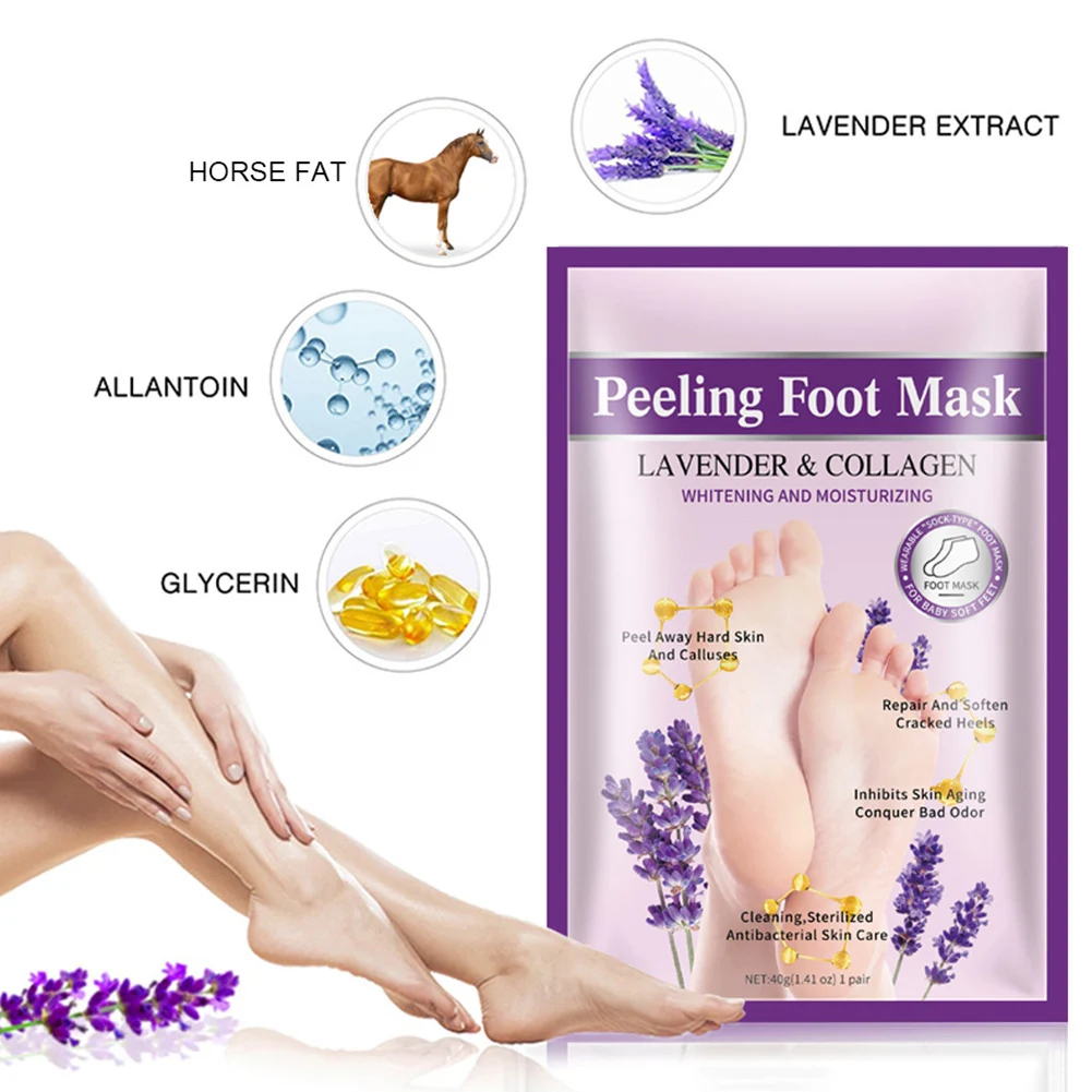 Foot Peel Mask Lavender Exfoliating Foot Masks Natural Exfoliator For Dry Dead Skin Callus Repair Rough Heels For Men Women
Foot Peel Mask Lavender Exfoliating Foot Masks Natural Exfoliator For Dry Dead Skin Callus Repair Rough Heels For Men Women