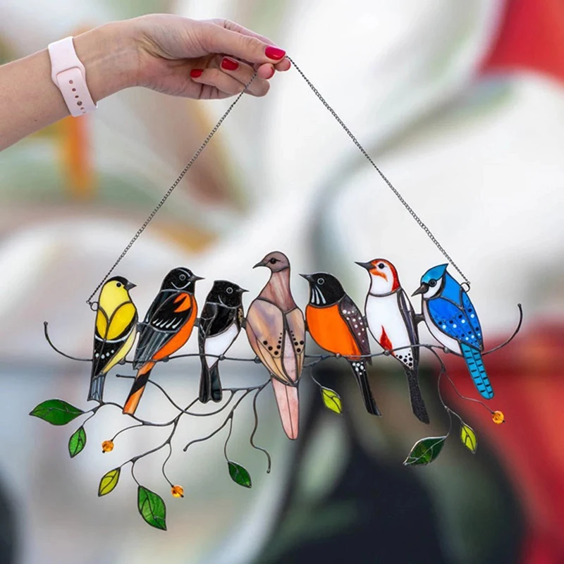 Stained Bird Window Hangings Acrylic Wall Hanging Birds alloy Decor Room Accessories Scandinavian Decor Mothers Day Gifts 
Stained Bird Window Hangings Acrylic Wall Hanging Birds alloy Decor Room Accessories Scandinavian Decor Mothers Day Gifts