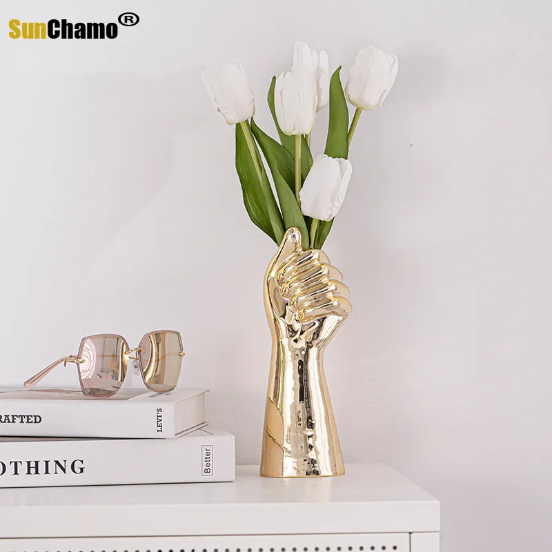 Керамическая ваза Sunchamo, креативное искусство, жест, вход в ресторан, спальню, керамика, ремесла, украшение для дома и офиса, модный Декор, под... 
Керамическая ваза Sunchamo, креативное искусство, жест, вход в ресторан, спальню, керамика, ремесла, украшение для дома и офиса, модный Декор, под...