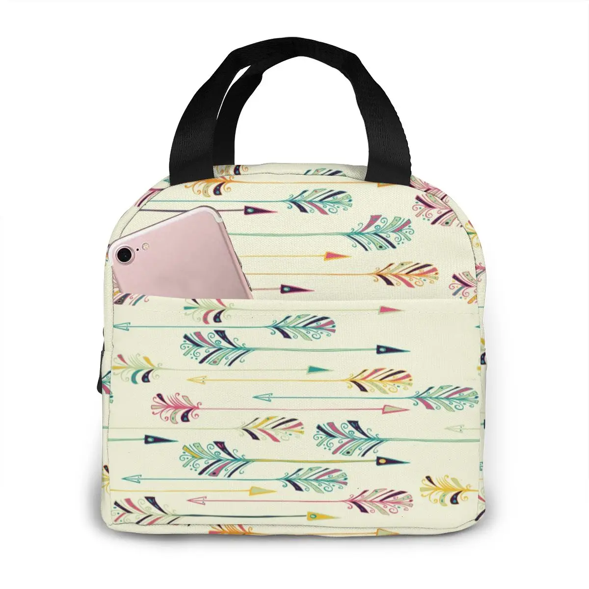 Feather Arrow Pattern Cooler Lunch Box Portable Insulated Lunch Bag Thermal Food Picnic Lunch Bags
Feather Arrow Pattern Cooler Lunch Box Portable Insulated Lunch Bag Thermal Food Picnic Lunch Bags