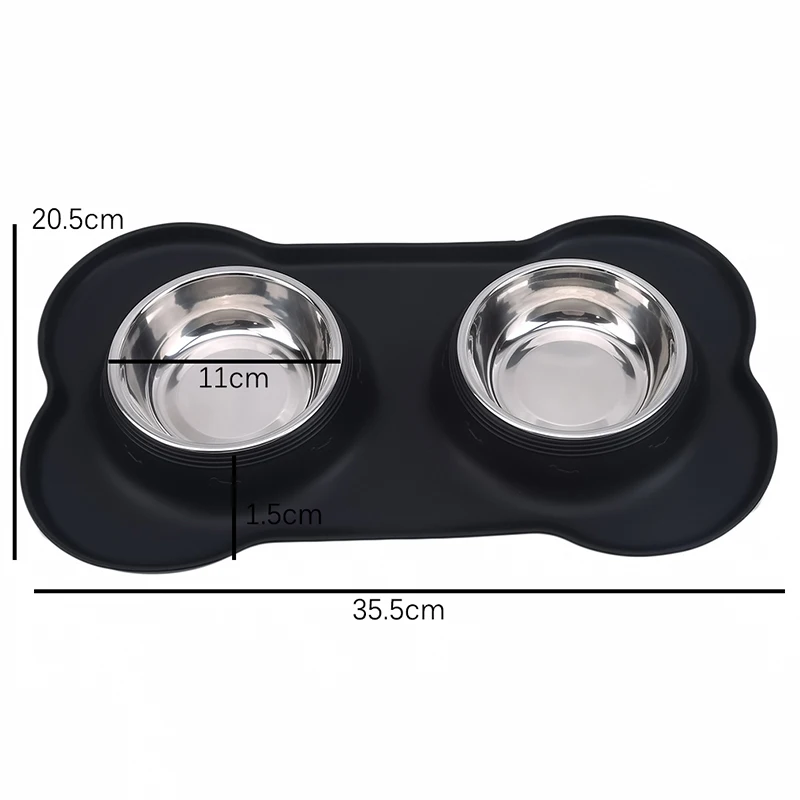 Dog Bowls Stainless Steel Dog Bowl with No Spill Non-Skid Silicone Mat Feeder Bowls Pet Bowl for Dogs Cats and Pets
Dog Bowls Stainless Steel Dog Bowl with No Spill Non-Skid Silicone Mat Feeder Bowls Pet Bowl for Dogs Cats and Pets
