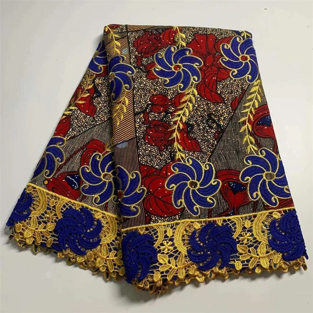 Fabric African Real Wax Print Embroidery African Wax Lace Fabric Nigeria Cotton Wax Lace Fabric for Sewing Clothes 6Yards d22-65
Fabric African Real Wax Print Embroidery African Wax Lace Fabric Nigeria Cotton Wax Lace Fabric for Sewing Clothes 6Yards d22-65
