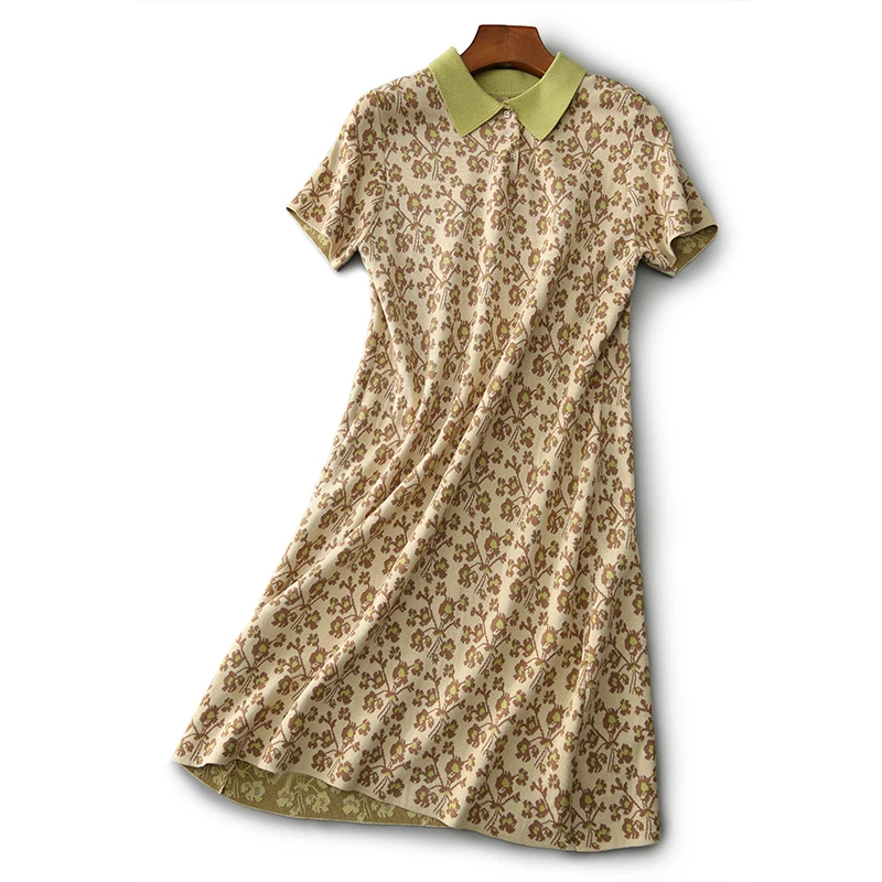 French gentle wind small rural female flower polo collar knitting dress summer travel ice silk screen A word skirt red
French gentle wind small rural female flower polo collar knitting dress summer travel ice silk screen A word skirt red