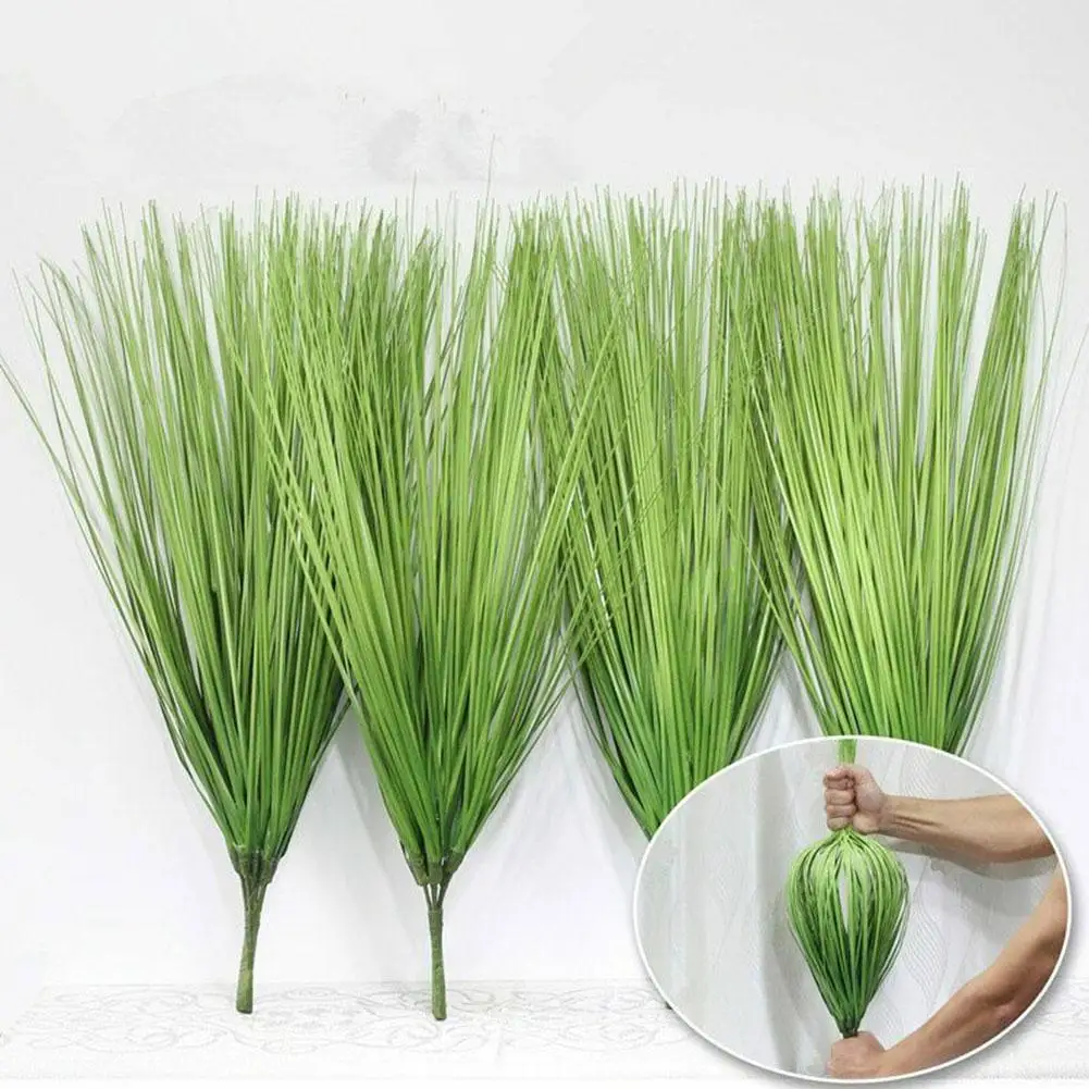 Фото Искусственное Тропическое растение 60 см зеленый лук трава пучок Искусственный