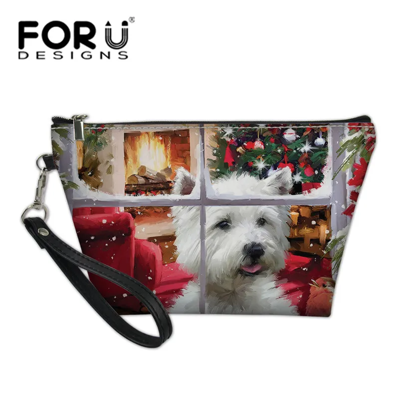 FORUDESIGN Leather Makeup Bags Travel Lady Storage Bag Christmas Westie Print Ladies Wash Bag Cute Cosmetic Organizers Xmas Gift
FORUDESIGN Leather Makeup Bags Travel Lady Storage Bag Christmas Westie Print Ladies Wash Bag Cute Cosmetic Organizers Xmas Gift