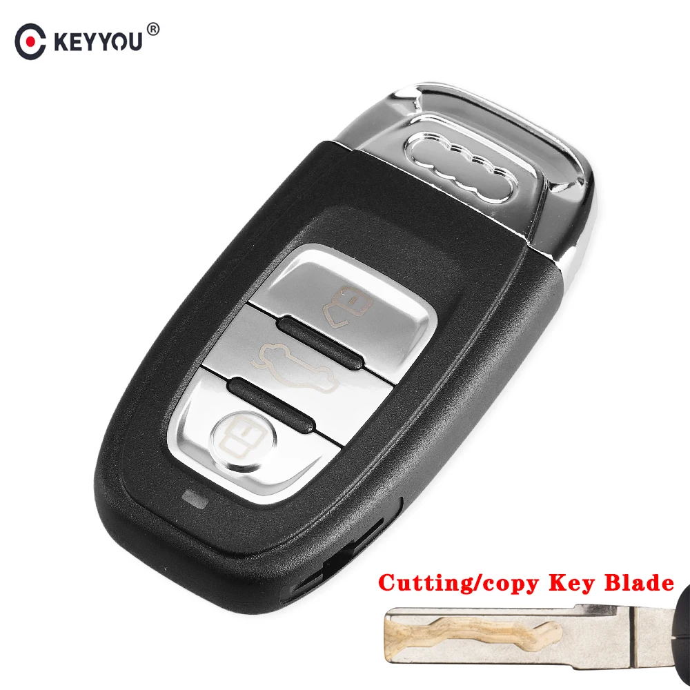 KEYYOU Cut/Uncut Key Blade Car Remote Smart Shell для Audi A4/S4/A5/S5/Q5 2007 2008 2009 2010 2011 2012 2013 2014 2015 2016|Ключ от