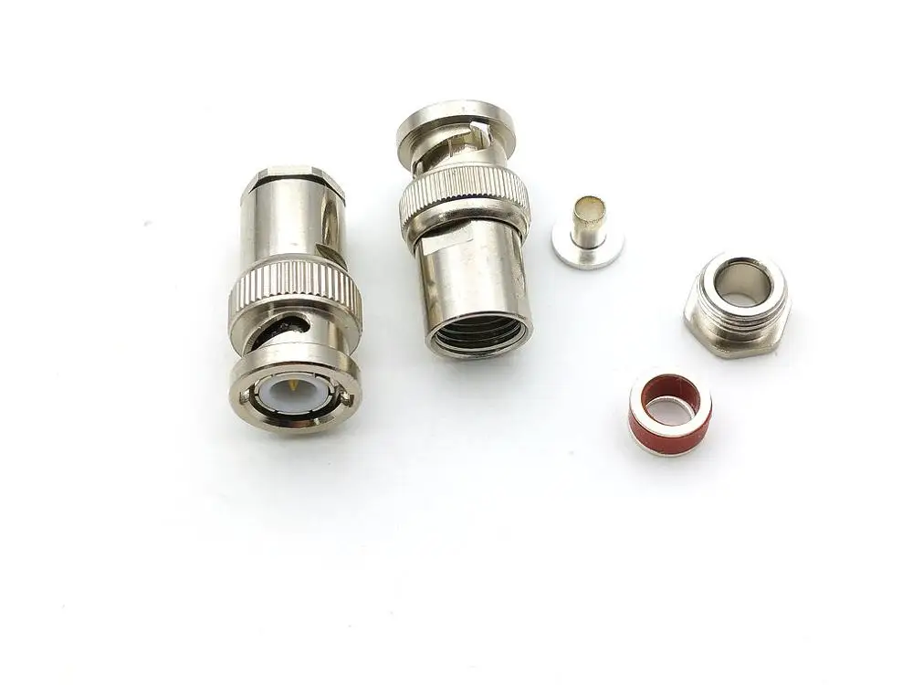 BNC CONNECTOR copper BNC male plug clamp RG58 RG142 LMR195 RG400 Cable RF Coaxial connector adapter
BNC CONNECTOR copper BNC male plug clamp RG58 RG142 LMR195 RG400 Cable RF Coaxial connector adapter