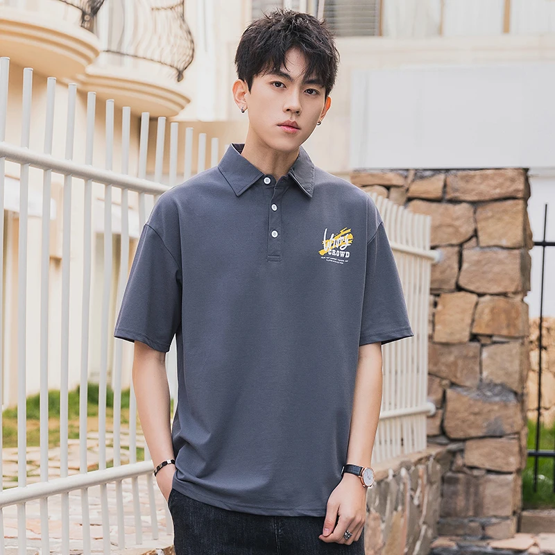 BROWON, Новое поступление 2022, летняя мужская футболка с коротким рукавом и отложным воротником, деловая Повседневная футболка, мужская деловая...
BROWON, Новое поступление 2022, летняя мужская футболка с коротким рукавом и отложным воротником, деловая Повседневная футболка, мужская деловая...