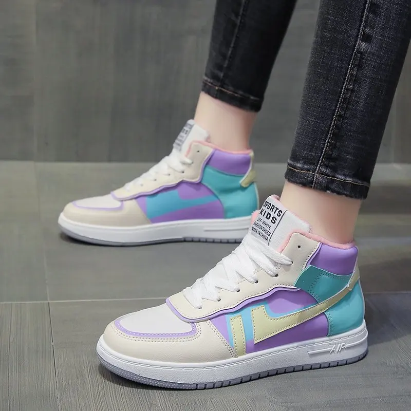 Vulcanize Shoes Women Sneakers Women Casual Shoes tenis feminino High Top Flat Women Shoes Trainers Zapatos Mujer Basket Femme 
Vulcanize Shoes Women Sneakers Women Casual Shoes tenis feminino High Top Flat Women Shoes Trainers Zapatos Mujer Basket Femme