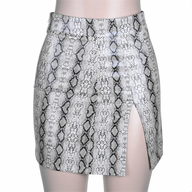 Foridol Animal Print cut cara skirt women summer beach high waist zipper vintage chic retro spring mini 2020 | Женская одежда