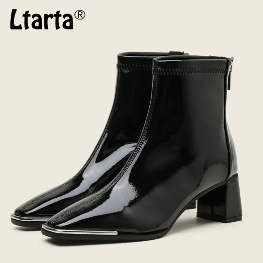 LTARTA Autumn And Winter Fashion Metal Square Toe Women's Boots Thick-heel Zipper Women's High-heeled Ankle Boots JXQ
LTARTA Autumn And Winter Fashion Metal Square Toe Women's Boots Thick-heel Zipper Women's High-heeled Ankle Boots JXQ