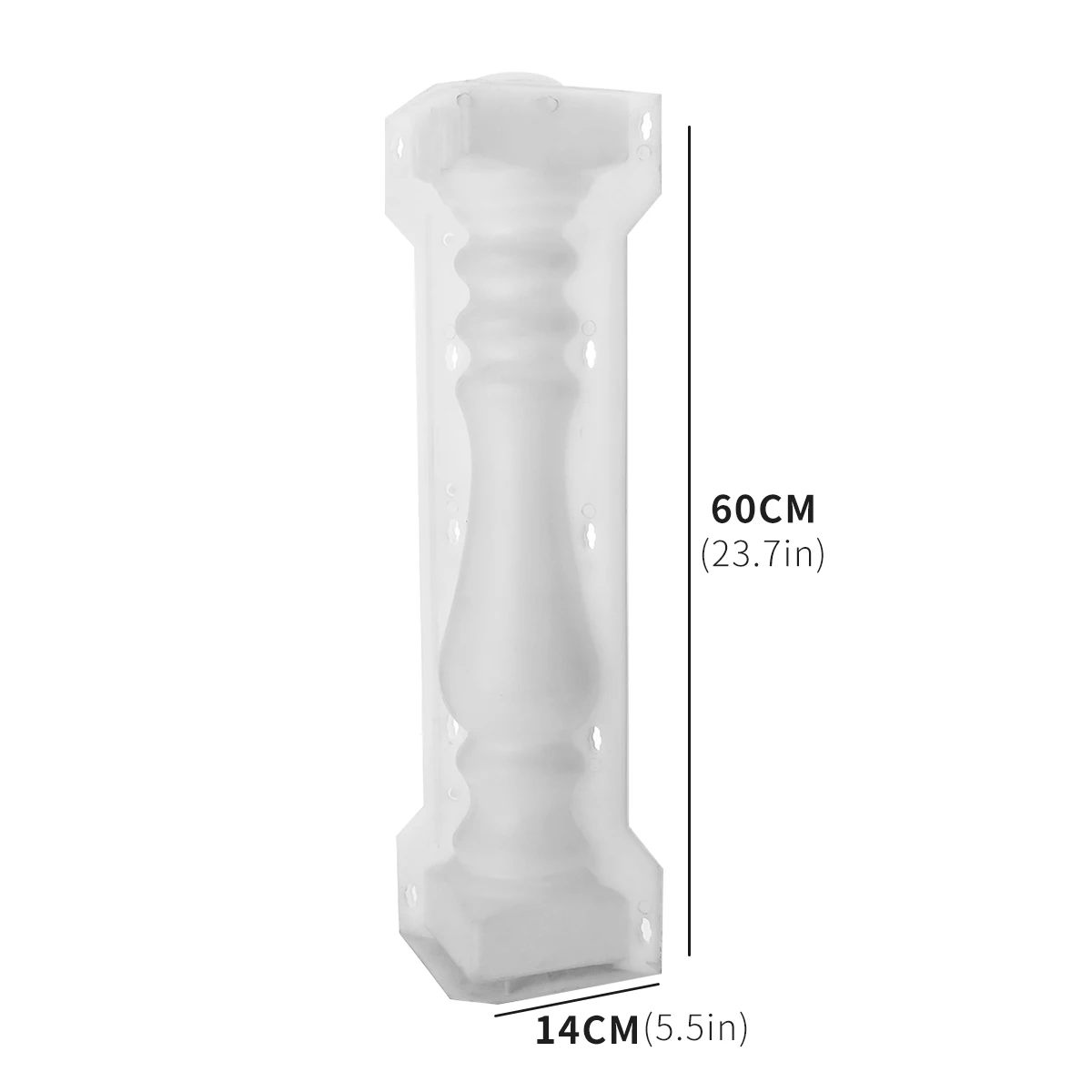 60x14cm Roman Column Mold Balcony Garden Pool Fence Cement Railing Plaster Concrete Mold Column Mold Guardrail Building
60x14cm Roman Column Mold Balcony Garden Pool Fence Cement Railing Plaster Concrete Mold Column Mold Guardrail Building