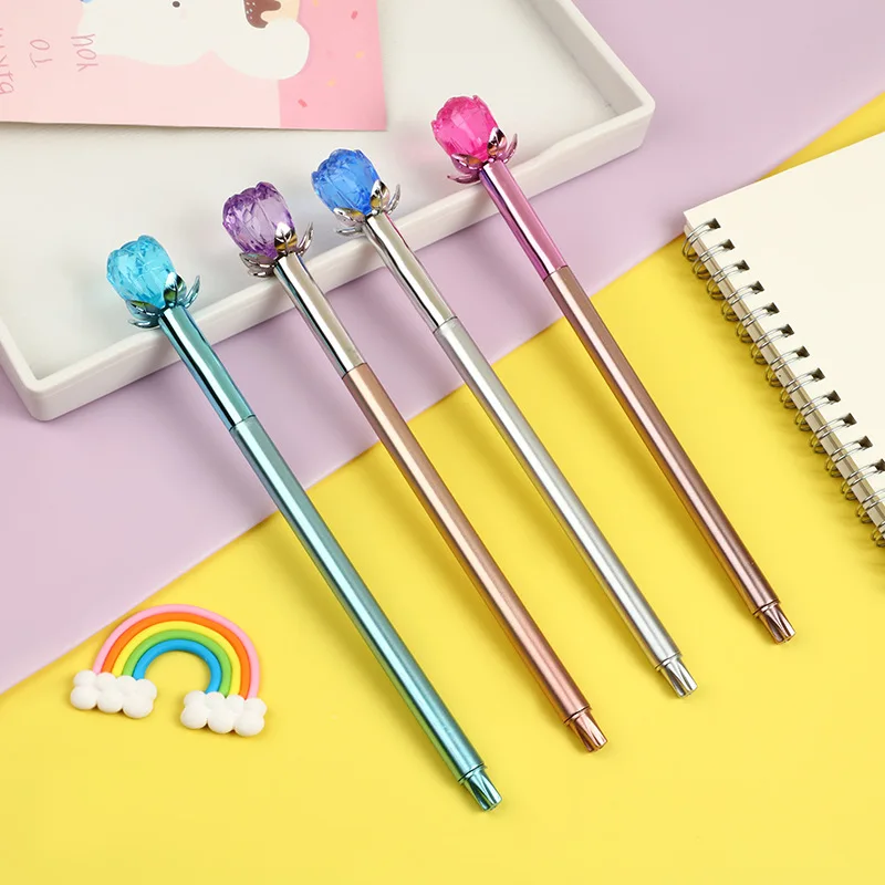 40 pcs/lot Kawaii Crystal Rose Gel Pen Cute 0.5mm black ink Signature Pen School Office writing Supplies Promotional Gift
40 pcs/lot Kawaii Crystal Rose Gel Pen Cute 0.5mm black ink Signature Pen School Office writing Supplies Promotional Gift