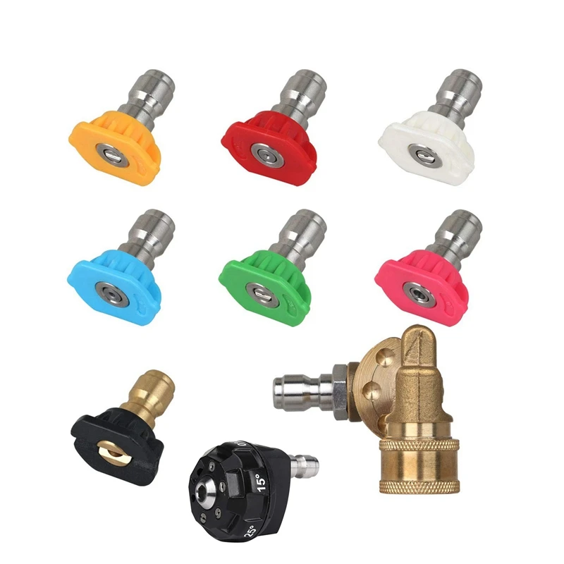 1 Set Universal Power Pressure Washer Spray Nozzle Tips And Quick Connect Pivot Adapter Coupler & 1Pcs Pressure Washer 6-In-1 Sp
1 Set Universal Power Pressure Washer Spray Nozzle Tips And Quick Connect Pivot Adapter Coupler & 1Pcs Pressure Washer 6-In-1 Sp