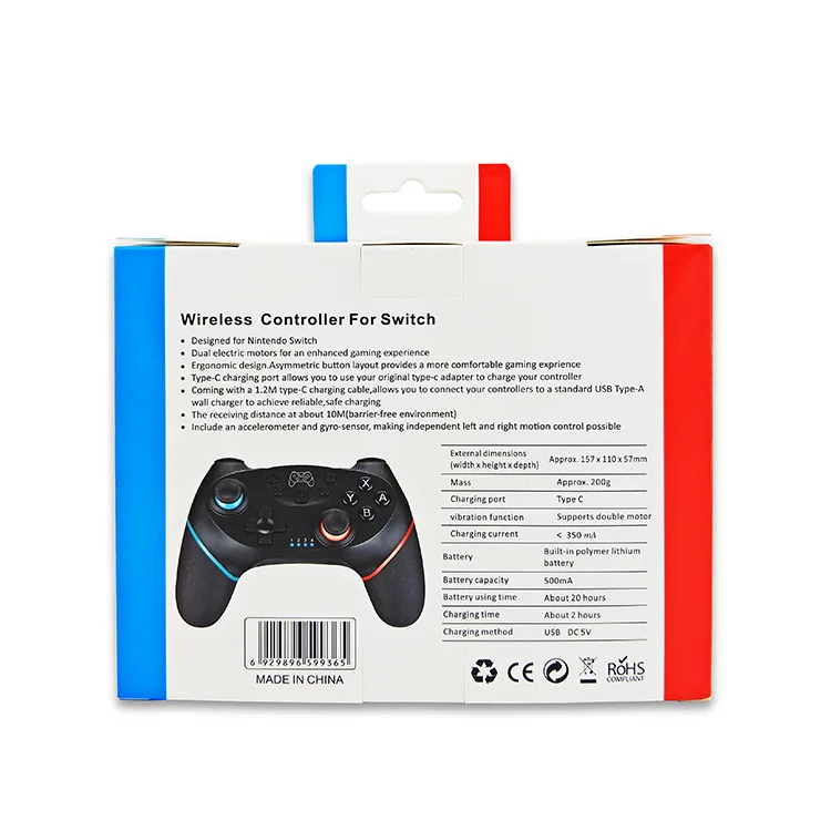 Bluetooth Gamepad for Nintend Switch Pro NS Pro Game Joystick ControlWirelessler Game Joysticks Controller with 6-axis Handle