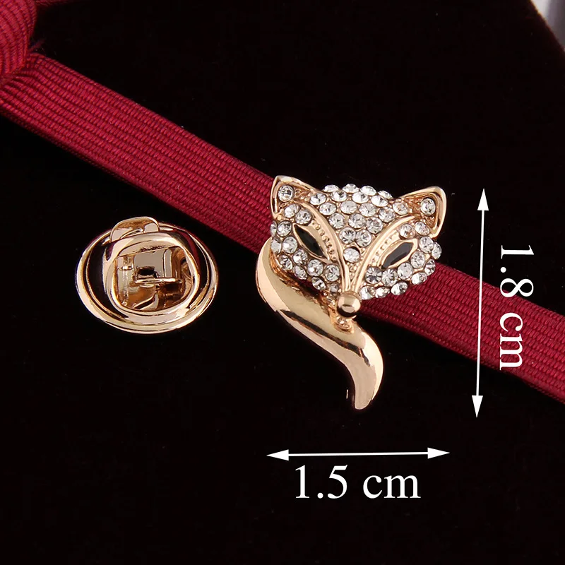 CKW Rhinestone Crystal Brooch Trendy Collar Pins Small Gold Fox for Women Wedding and Party Dresses | Украшения и аксессуары