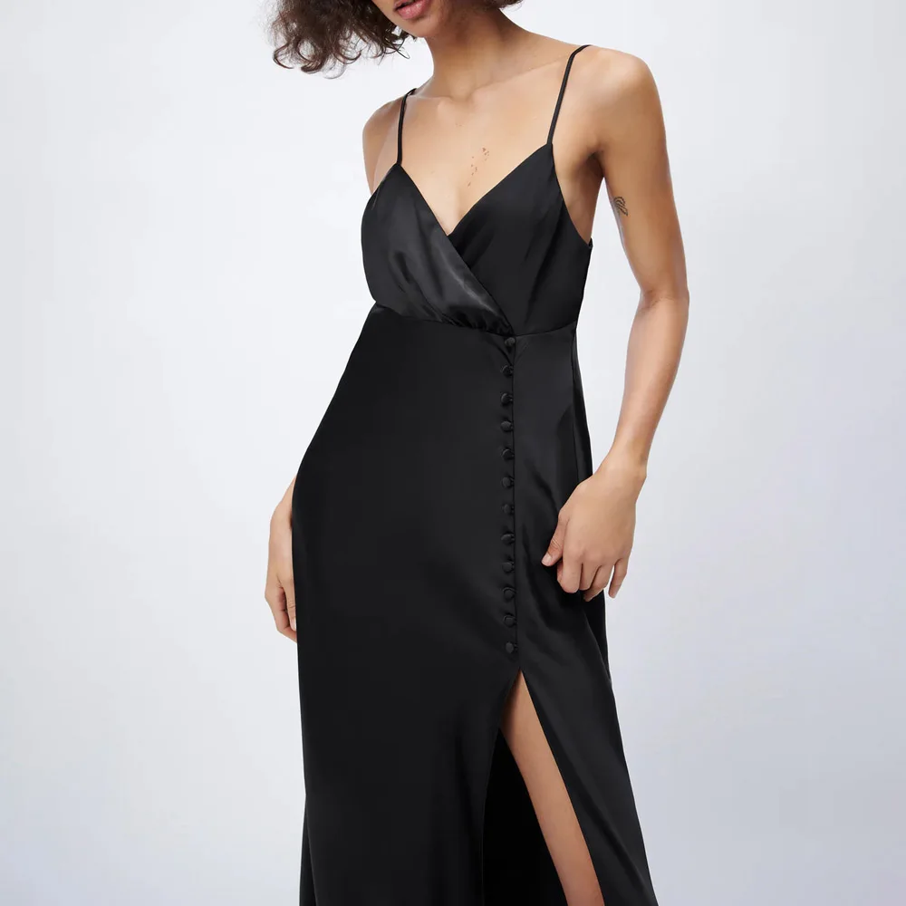 Women's Party Dress Fashion Sexy Split Backless Black Plain Elegant Ladies Maxi Dresses Female Club Wear Dating Long Clothing
Women's Party Dress Fashion Sexy Split Backless Black Plain Elegant Ladies Maxi Dresses Female Club Wear Dating Long Clothing