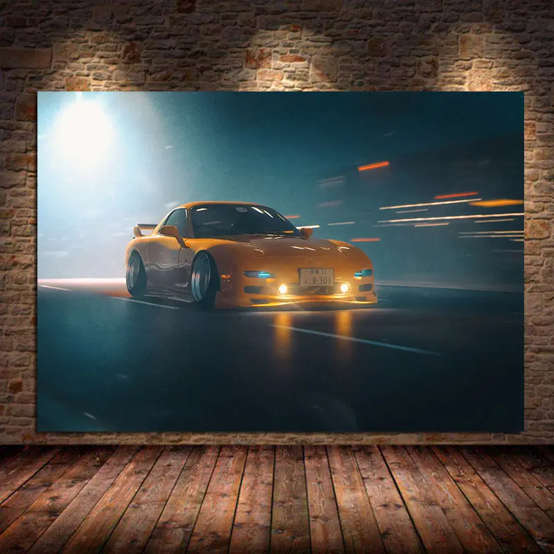 Modern Canvas Painting Mazda RX7 Yellow Modified Car Picture Wall Art Posters and Prints for Living Room Home Decoration Cuadros
Modern Canvas Painting Mazda RX7 Yellow Modified Car Picture Wall Art Posters and Prints for Living Room Home Decoration Cuadros
