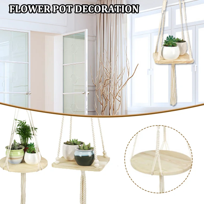 Flower Pot Woven Hanging Basket Wood Net Bag Cotton Rope Wood Ring Type Plant Fresh Gardening Decoration pots de jardin doniczka
Flower Pot Woven Hanging Basket Wood Net Bag Cotton Rope Wood Ring Type Plant Fresh Gardening Decoration pots de jardin doniczka