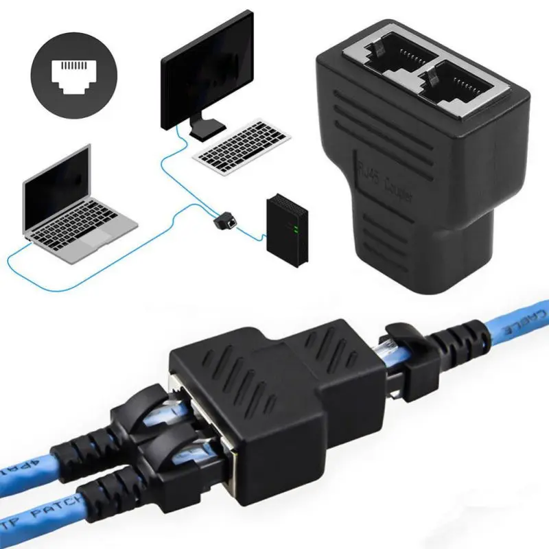Сетевой кабель локальной сети Ethernet от 1 до 2 способами Женский Стандарт RJ45 для
