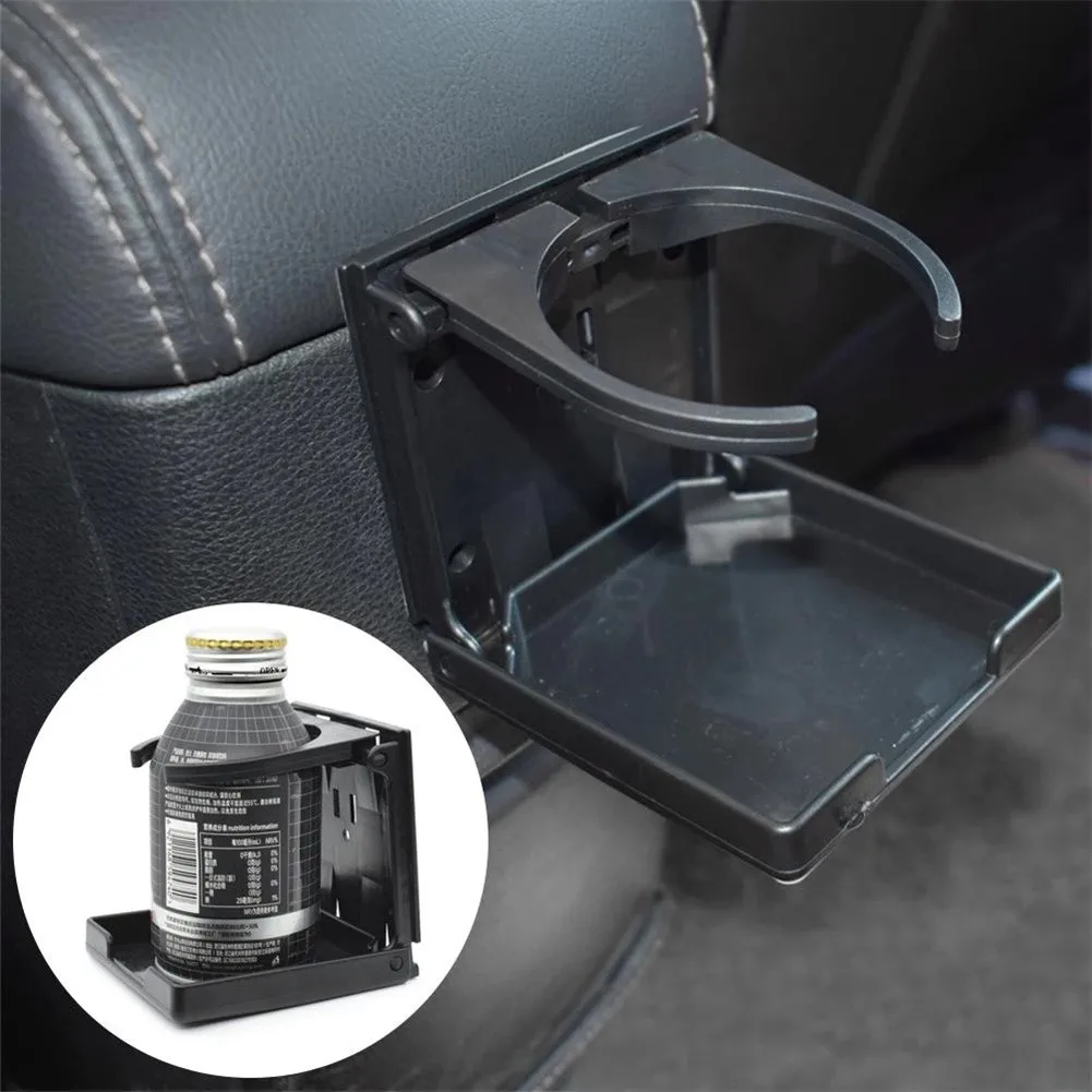 

1pc Folding Cup Drink Holder Bottle Drinks Holders Bracket Black Universal Adjustable For Car Truck Boat Camper RV Tractor