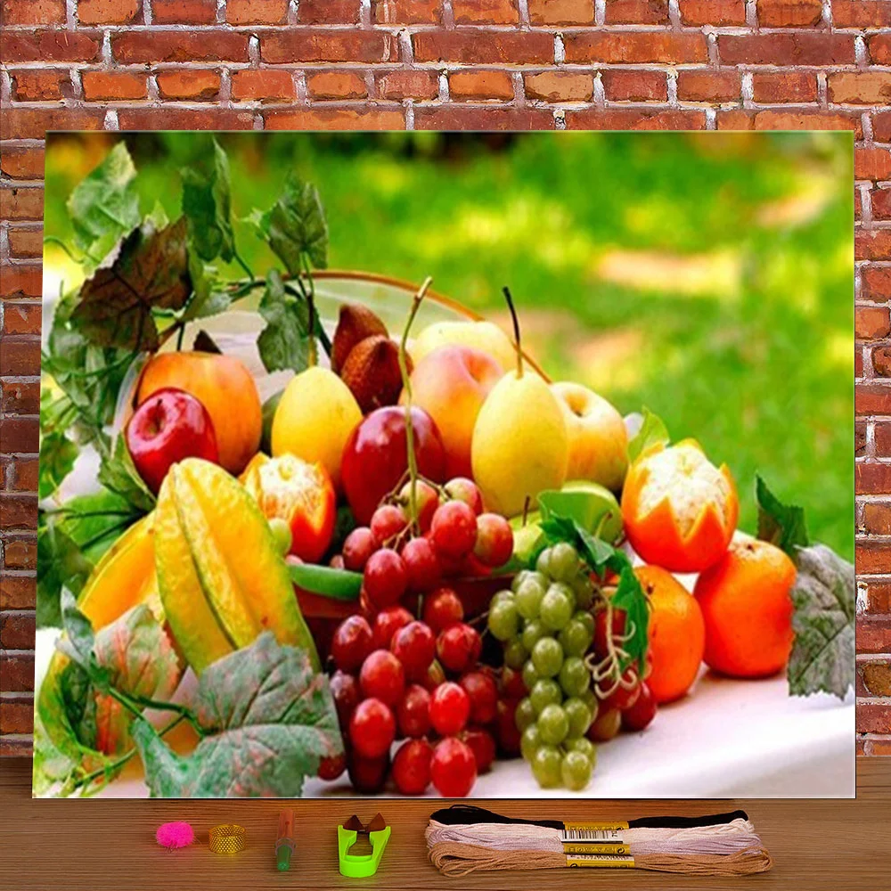 Fruit Still Life Printed Water-Soluble Canvas 11CT Cross Stitch DIY Embroidery Complete Kit DMC Threads work Wholesale
Fruit Still Life Printed Water-Soluble Canvas 11CT Cross Stitch DIY Embroidery Complete Kit DMC Threads work Wholesale