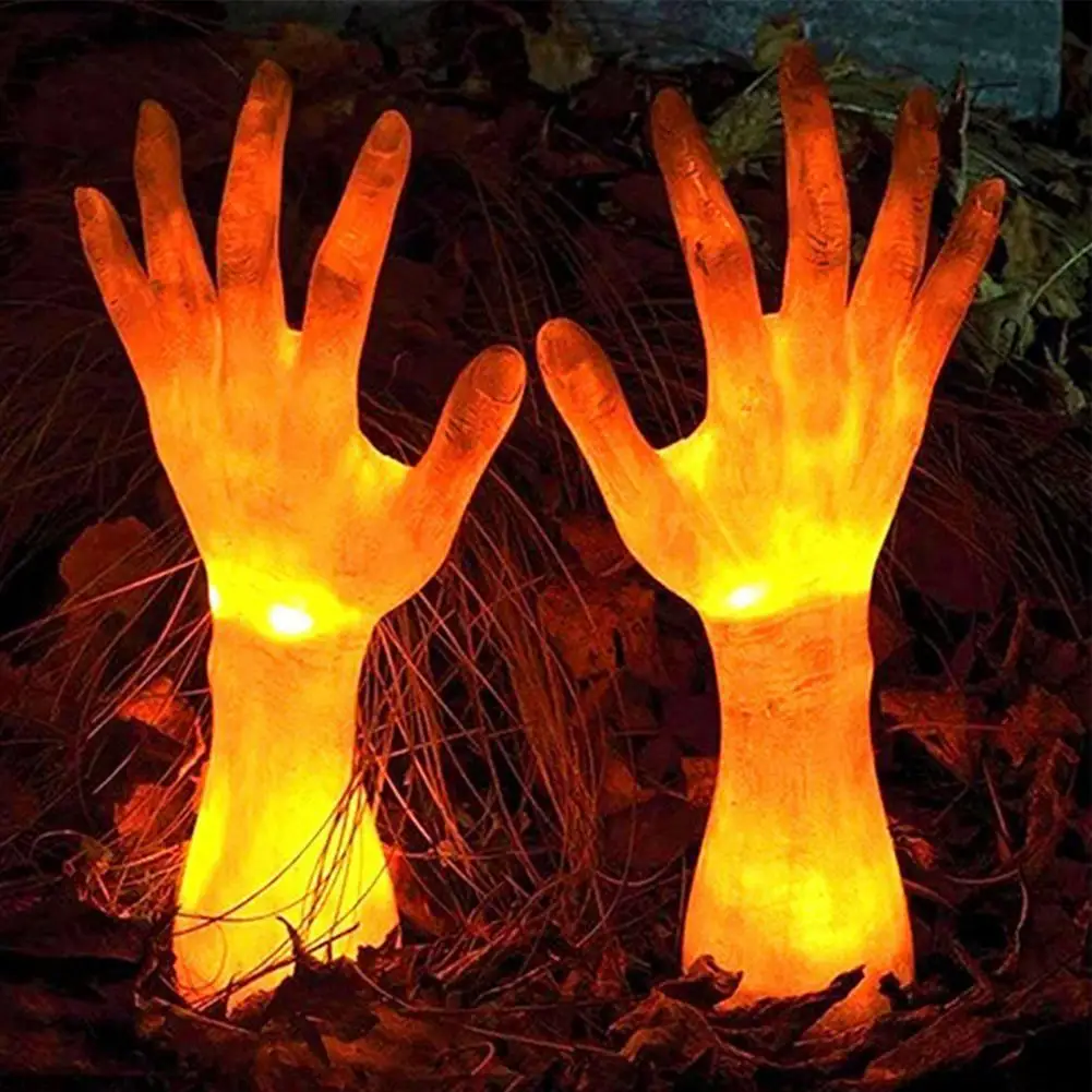 Halloween decorations flame man severed hand horror home use eye-catching plastic zombie hand-shaped luminous led decoration
Halloween decorations flame man severed hand horror home use eye-catching plastic zombie hand-shaped luminous led decoration