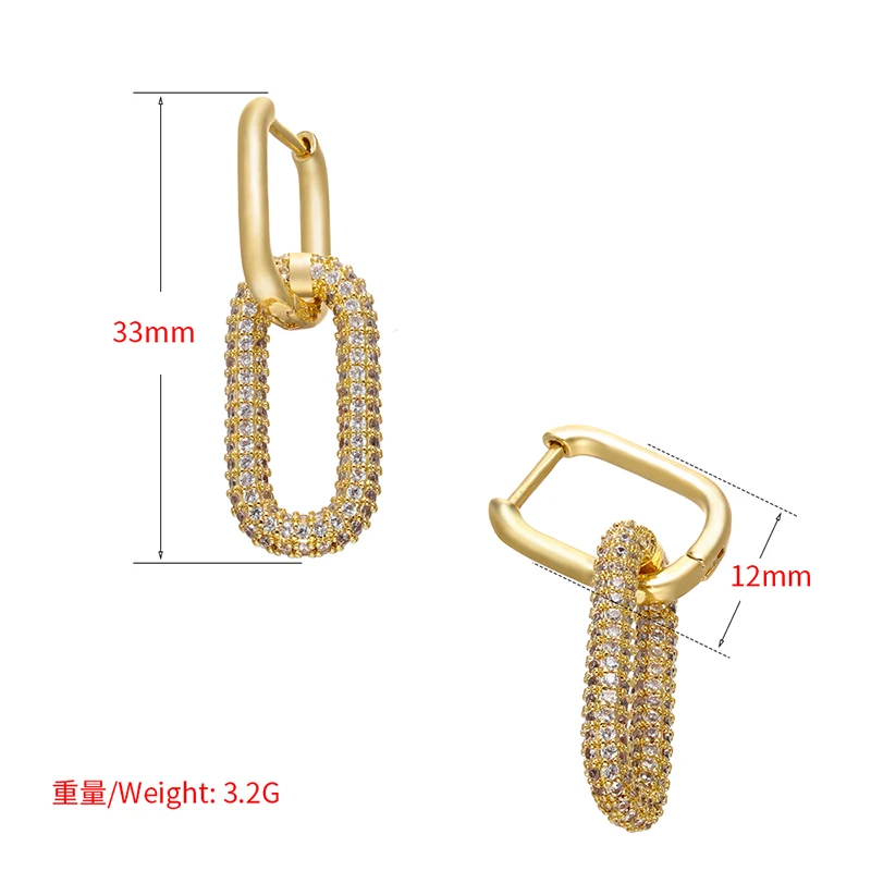 ZHUKOU one pair Hoop Earrings Women CZ Jewelry Gold /Silver Color Rectangle Earring Hoops for party birthday gifts model:VE129
ZHUKOU one pair Hoop Earrings Women CZ Jewelry Gold /Silver Color Rectangle Earring Hoops for party birthday gifts model:VE129