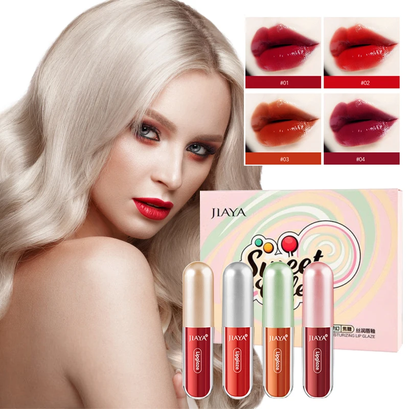Crystal Lip Gloss 4 Colors Caramel Silk Moisturizing Long-lasting Lovely Lipstick Set Hot Pot Milk Tea Lip Makeup TSLM2
Crystal Lip Gloss 4 Colors Caramel Silk Moisturizing Long-lasting Lovely Lipstick Set Hot Pot Milk Tea Lip Makeup TSLM2